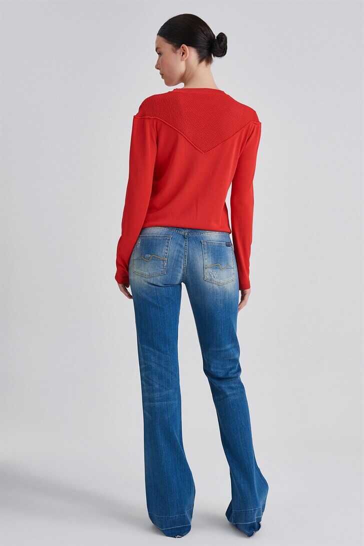 7 For All Mankind Kadın İspanyol Paça Jeans - 8