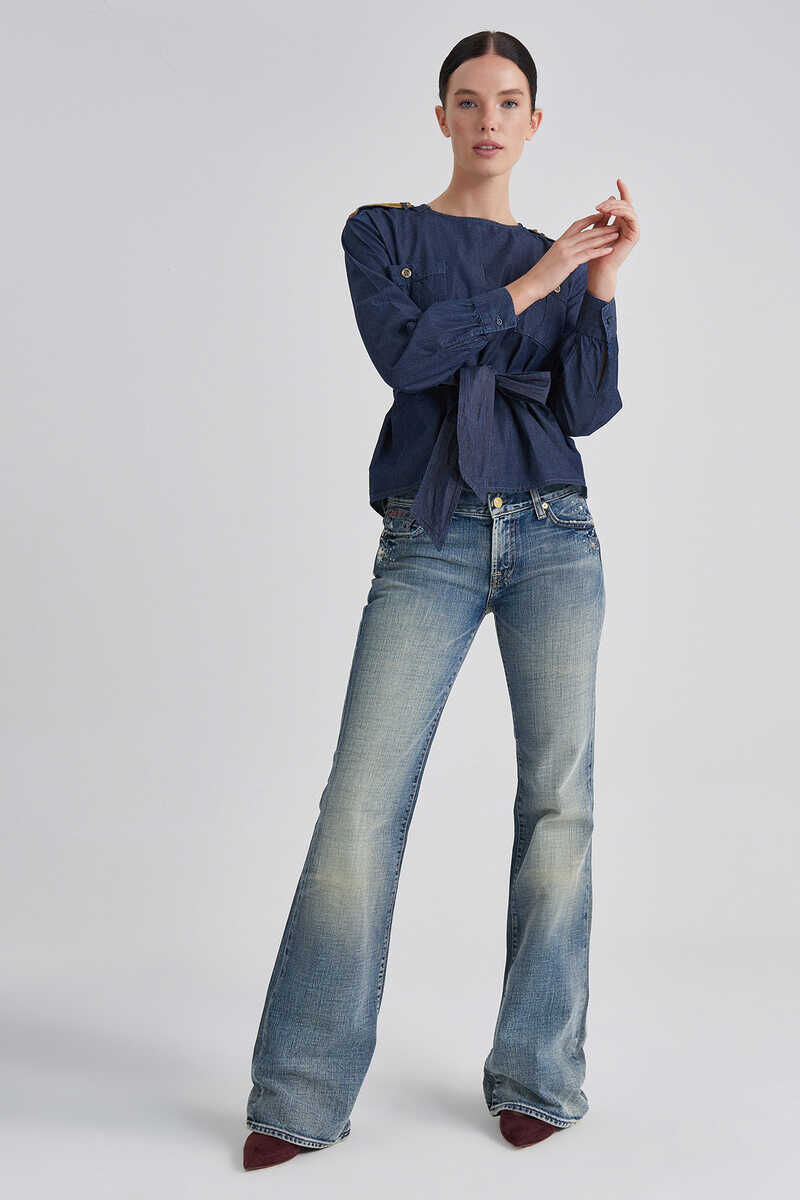 7 For All Mankind Kadın İspanyol Paça Jeans - 2