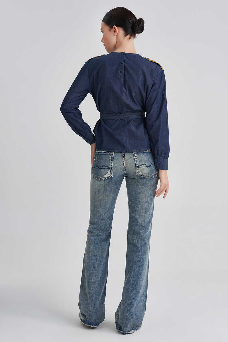 7 For All Mankind Kadın İspanyol Paça Jeans - 6