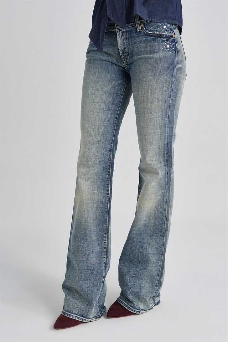 7 For All Mankind Kadın İspanyol Paça Jeans - 11