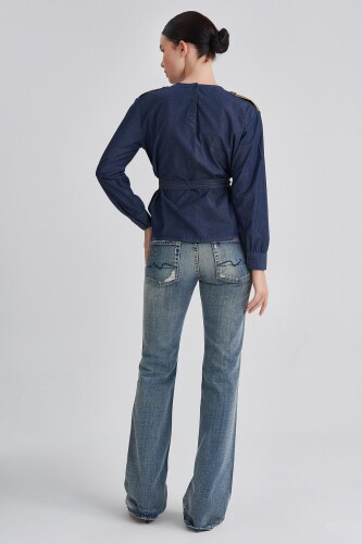 7 For All Mankind Kadın İspanyol Paça Jeans - 16