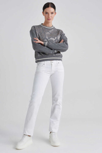 7 For All Mankind Kadın Normal Paça Jeans - 7 For All Mankind