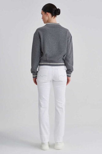 7 For All Mankind Kadın Normal Paça Jeans - 4