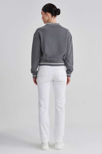 7 For All Mankind Kadın Normal Paça Jeans - 8