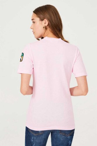 Armalı Bisiklet Yaka Kadın T-Shirt - 4