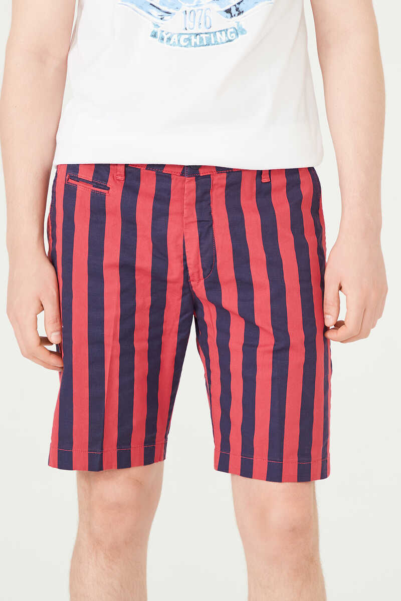 Armata Di Mare Erkek Çizgili Bermuda Şort - 3