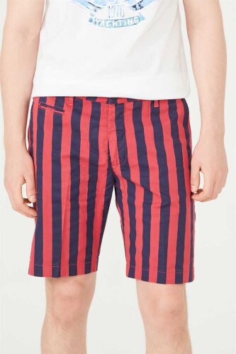 Armata Di Mare Erkek Çizgili Bermuda Şort - 5