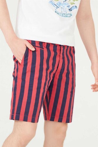 Armata Di Mare Erkek Çizgili Bermuda Şort - 6