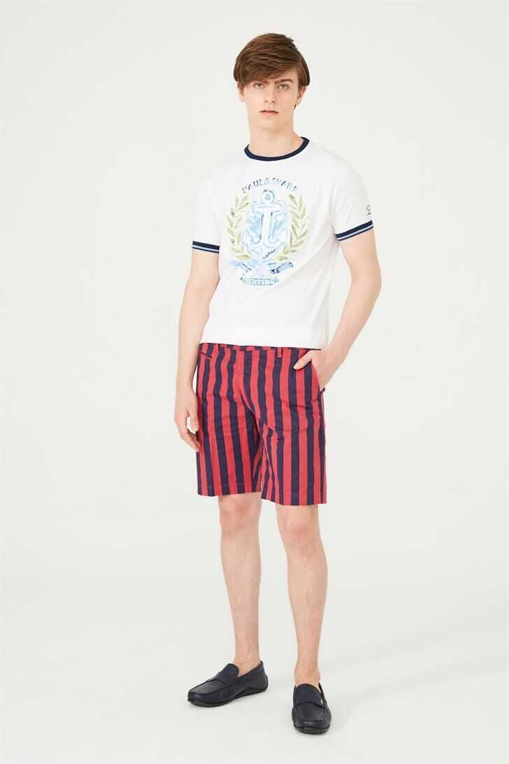 Armata Di Mare Erkek Çizgili Bermuda Şort - 7