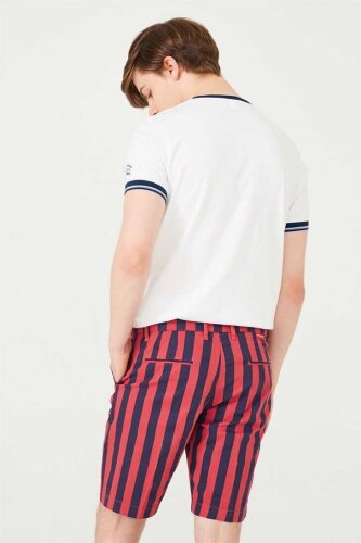 Armata Di Mare Erkek Çizgili Bermuda Şort - 8