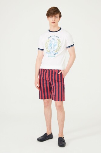 Armata Di Mare Erkek Çizgili Bermuda Şort - 11