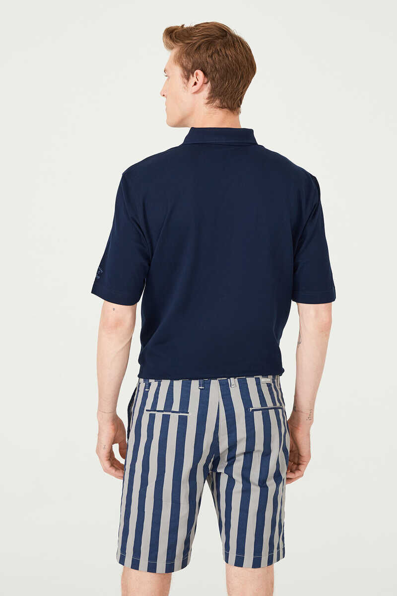 Armata Di Mare Erkek Çizgili Bermuda Şort - 3