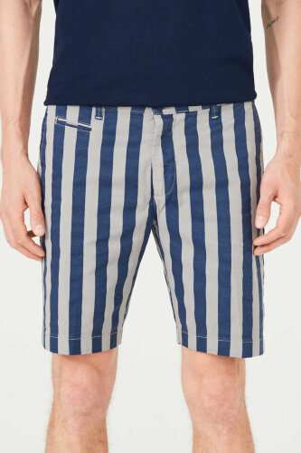 Armata Di Mare Erkek Çizgili Bermuda Şort - 4