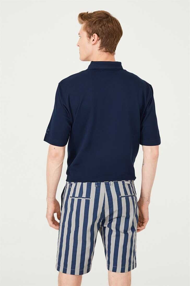 Armata Di Mare Erkek Çizgili Bermuda Şort - 7