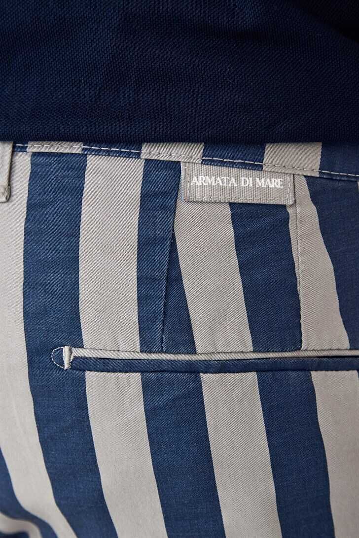 Armata Di Mare Erkek Çizgili Bermuda Şort - 8