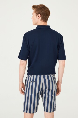 Armata Di Mare Erkek Çizgili Bermuda Şort - 11