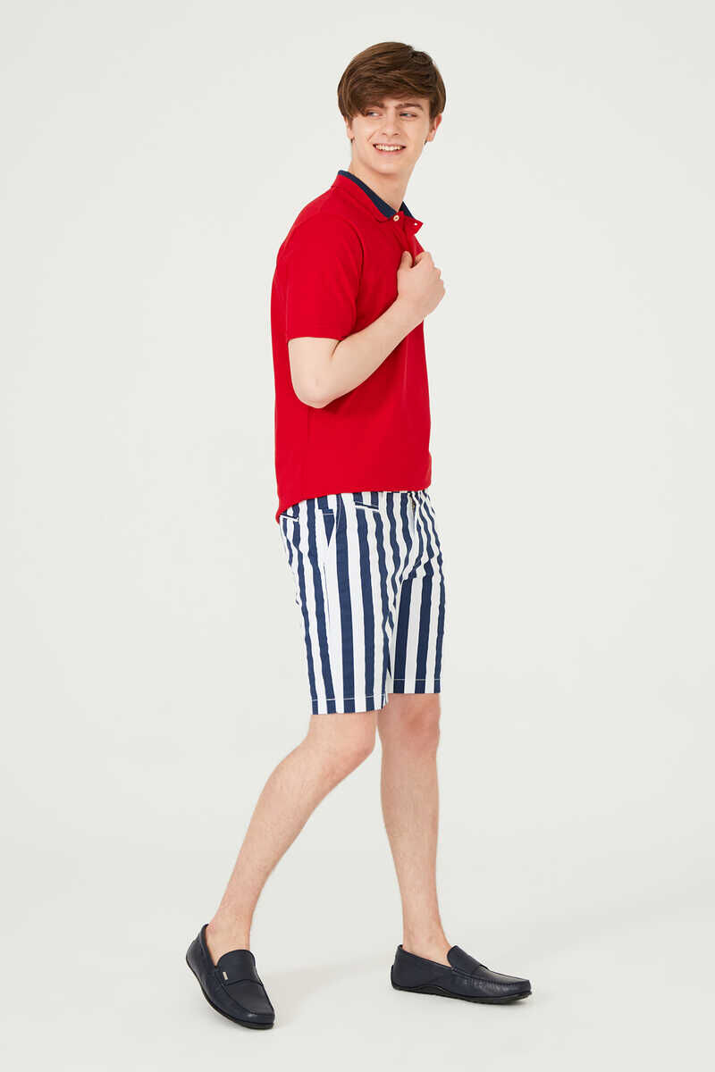 Armata Di Mare Erkek Çizgili Bermuda Şort - 1