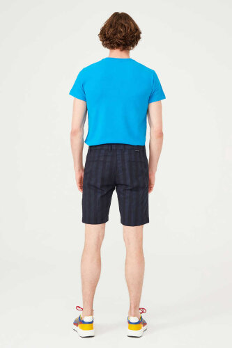 Armata Di Mare Erkek Çizgili Bermuda Şort - 4