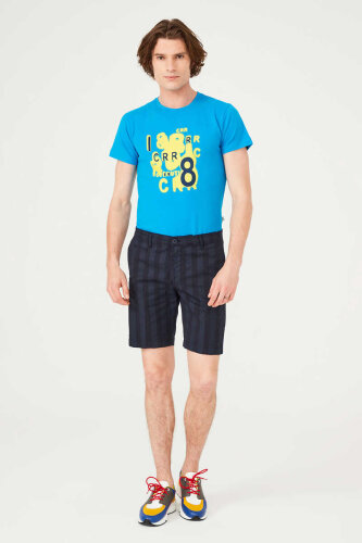 Armata Di Mare Erkek Çizgili Bermuda Şort - 8