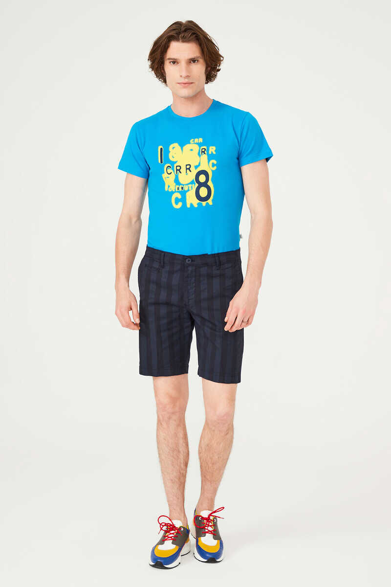 Armata Di Mare Erkek Çizgili Bermuda Şort - 8