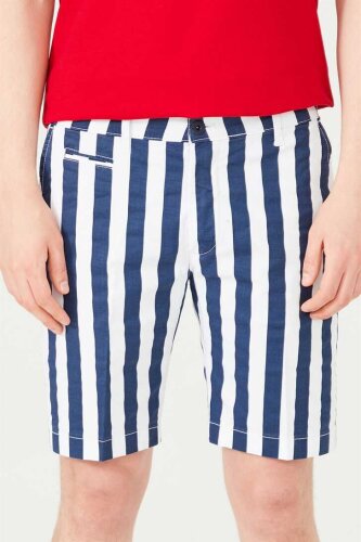 Armata Di Mare Erkek Çizgili Bermuda Şort - 9