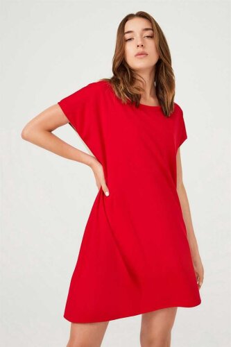 Asimetrik Kesim Kadın Mini Elbise - Frankie Morello