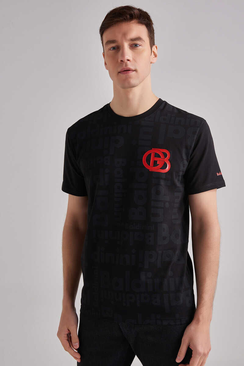 Baldinini Bisiklet Yaka Logolu Erkek T-Shirt - 1