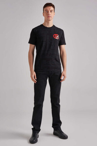 Baldinini Bisiklet Yaka Logolu Erkek T-Shirt - 3