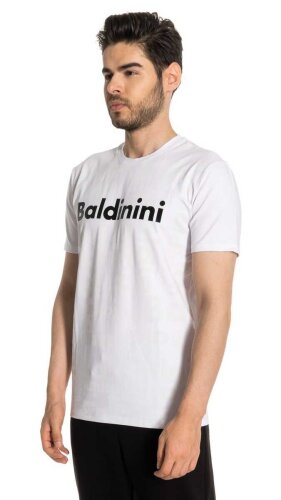 Baldinini Erkek Logolu Bisiklet Yaka T-Shirt - 1