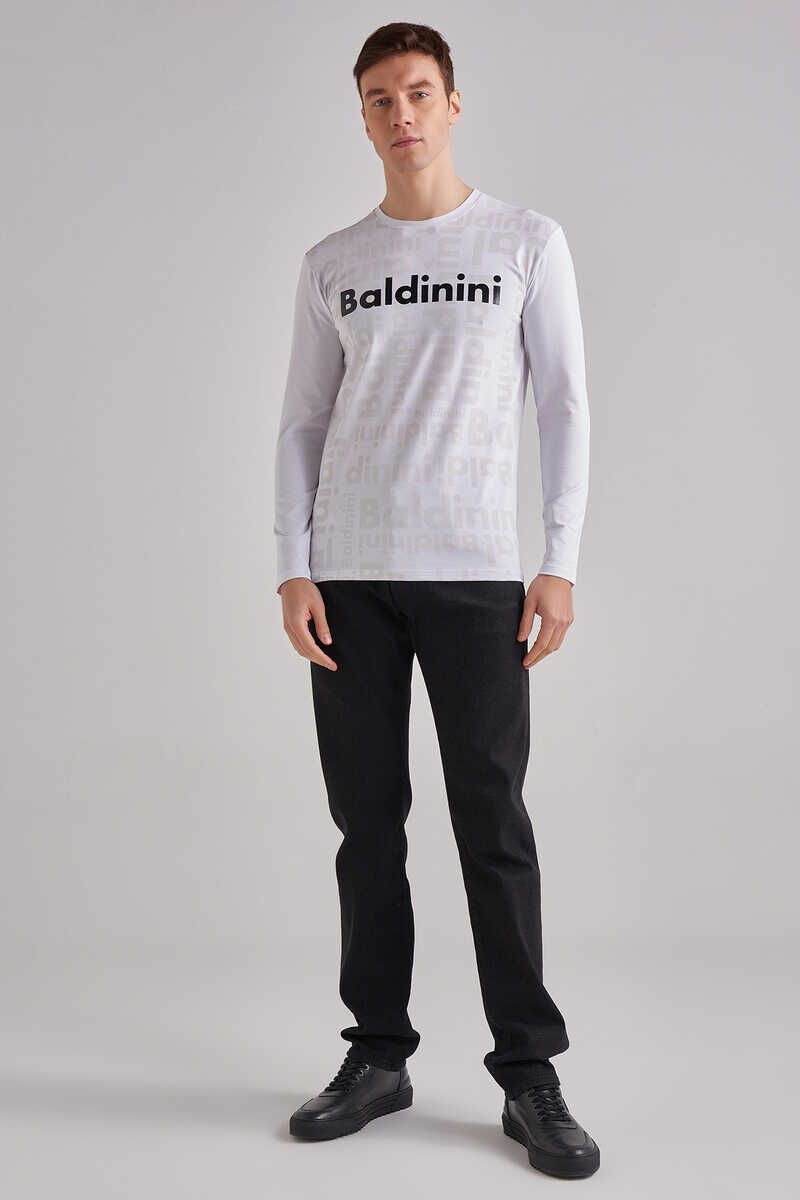 Baldinini Erkek Uzun Kollu Bisiklet Yaka T-Shirt - 3