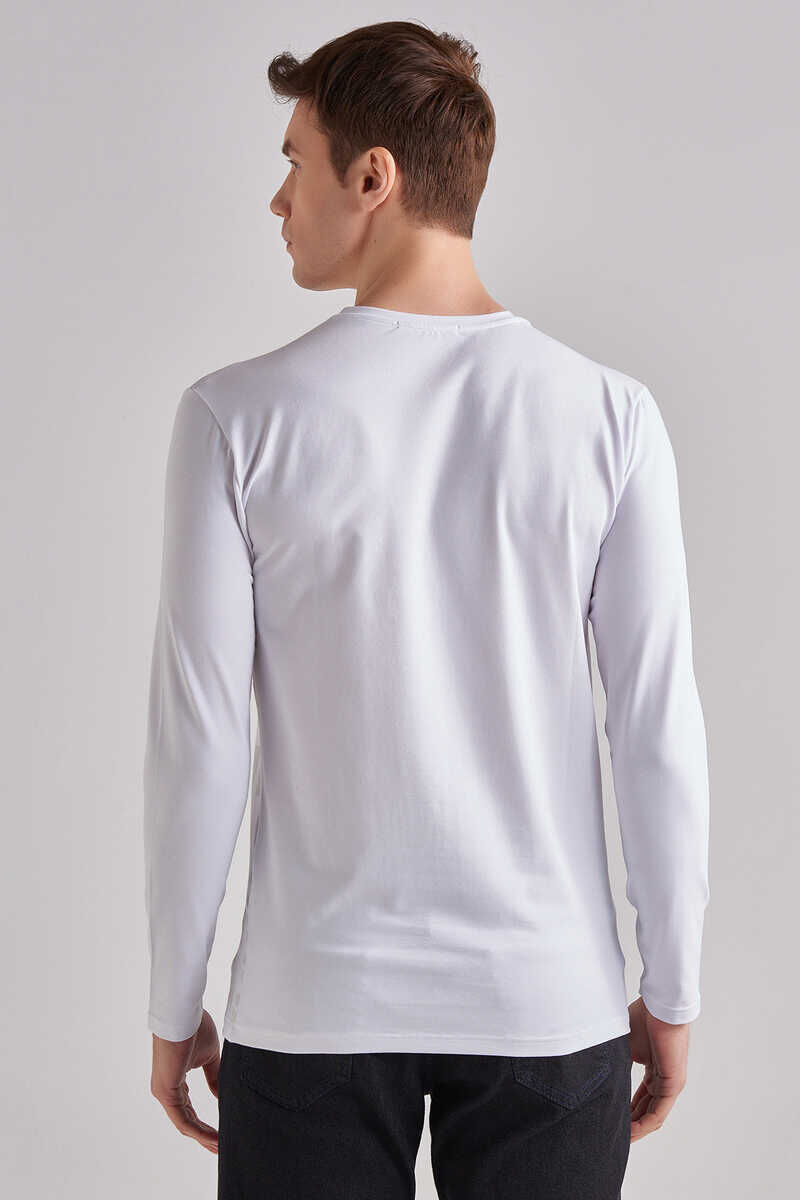 Baldinini Erkek Uzun Kollu Bisiklet Yaka T-Shirt - 4