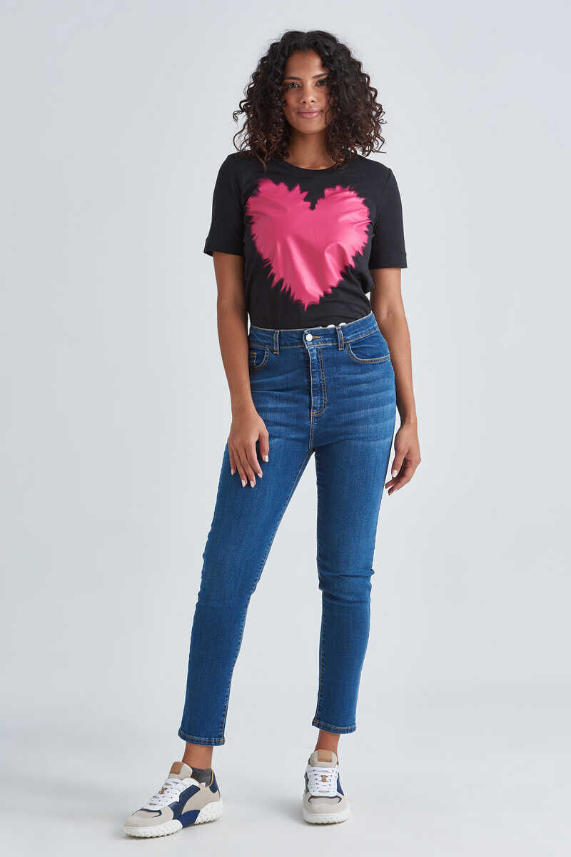 Baldinini Kadın Yüksel Bel Mom Jeans - 1