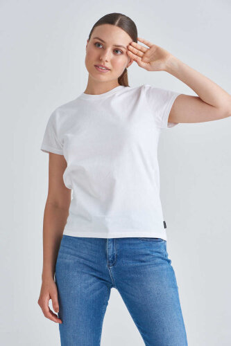 Balenciaga Kadın Bisiklet Yaka T-Shirt - Balenciaga