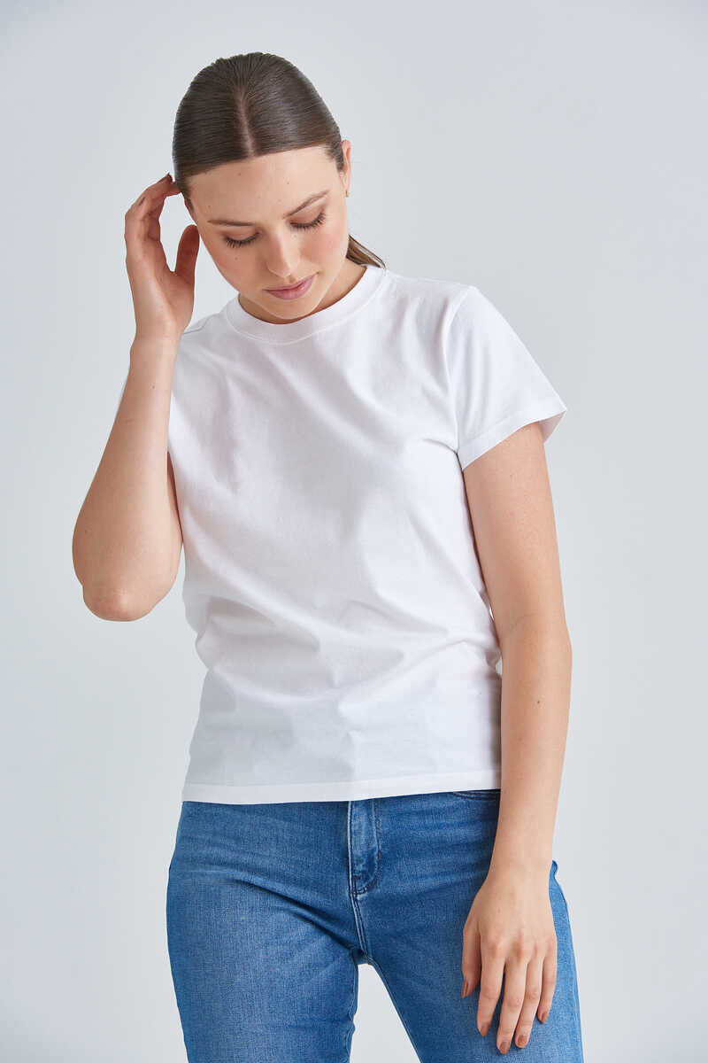 Balenciaga Kadın Bisiklet Yaka T-Shirt - 3