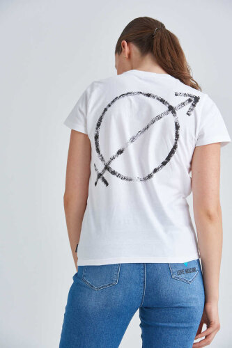 Balenciaga Kadın Bisiklet Yaka T-Shirt - 8