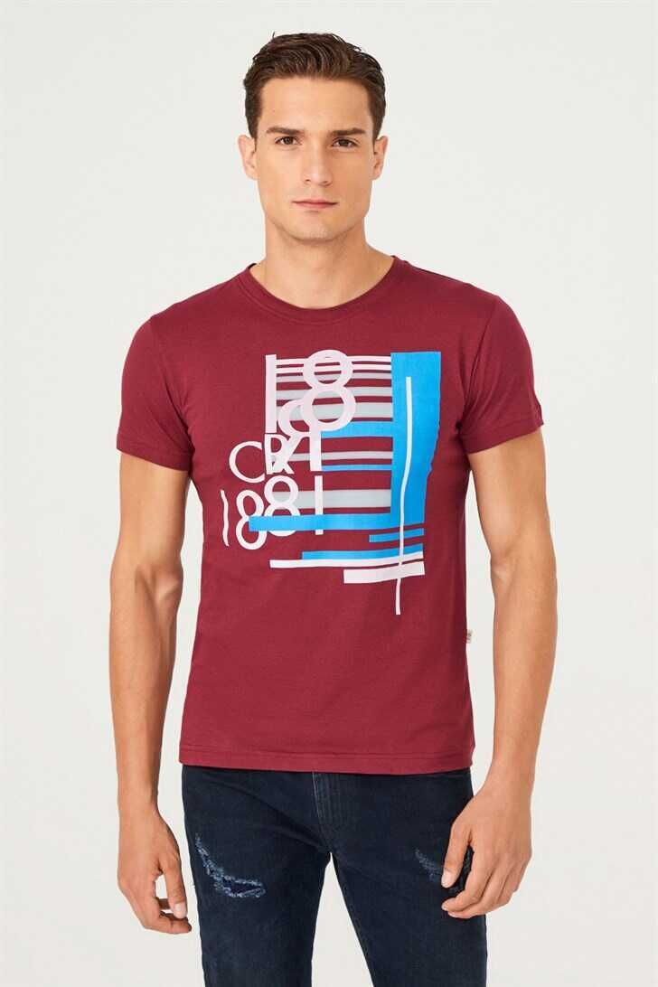 Bisiklet Yaka Erkek T-Shirt - 1