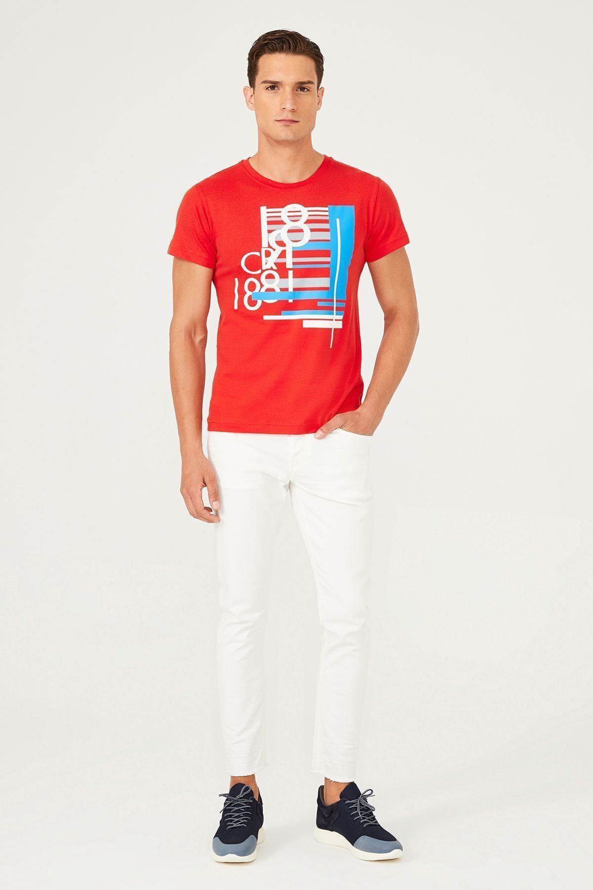 Bisiklet Yaka Erkek T-Shirt - 11