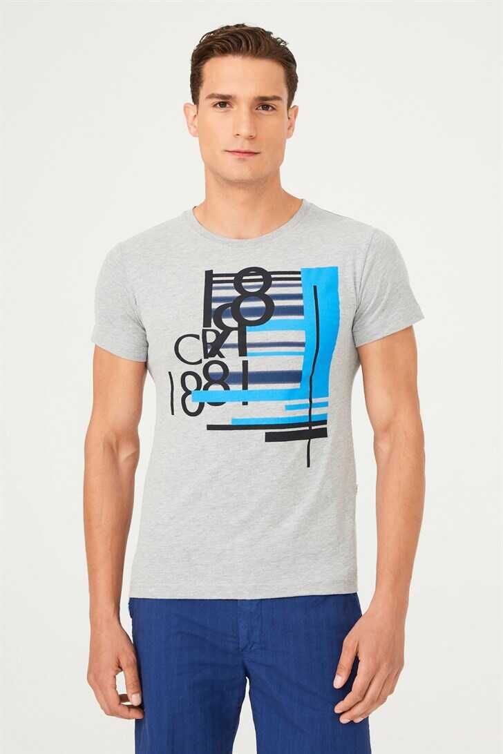 Bisiklet Yaka Erkek T-Shirt - 1