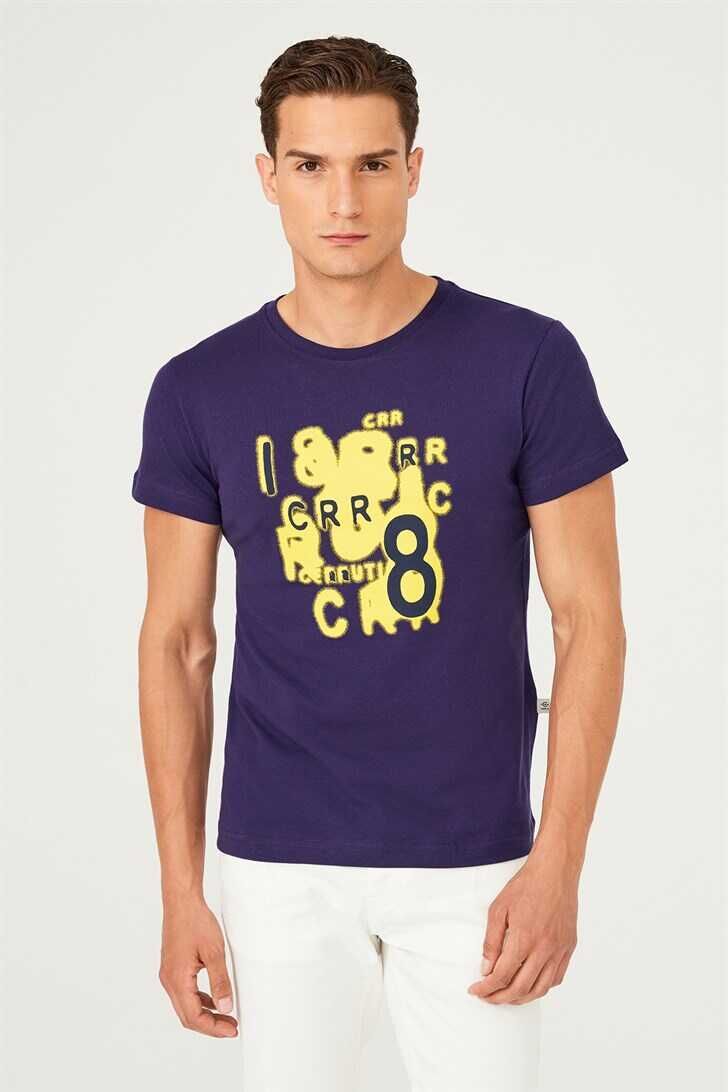 Bisiklet Yaka Erkek T-Shirt - 1