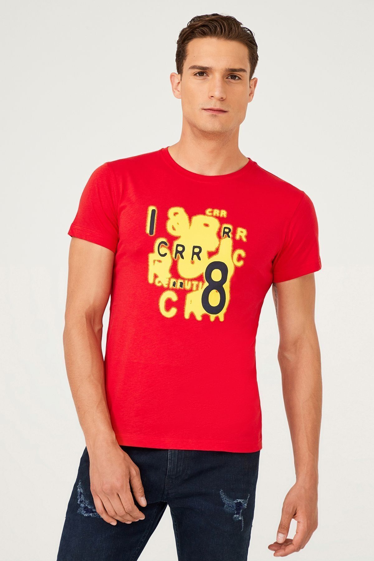 Bisiklet Yaka Erkek T-Shirt - 5