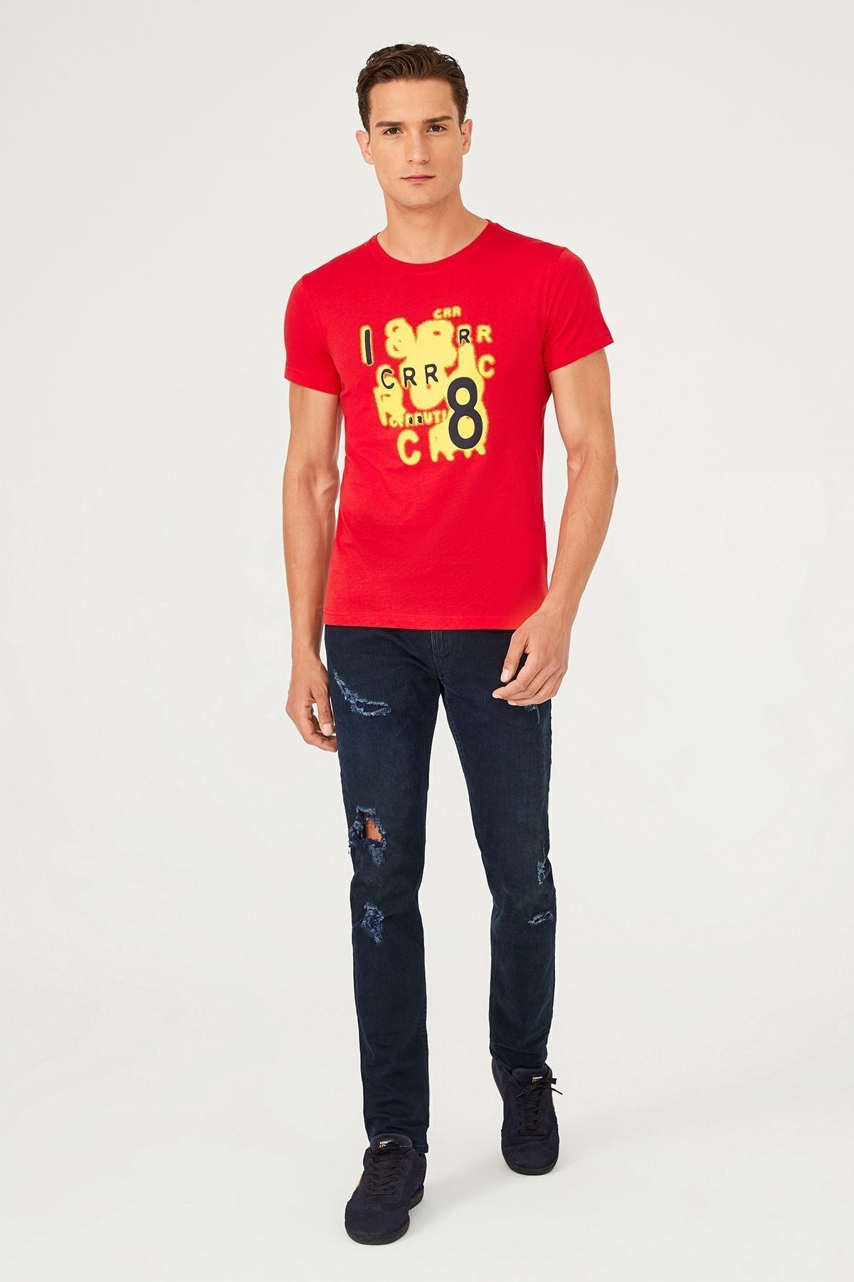 Bisiklet Yaka Erkek T-Shirt - 7