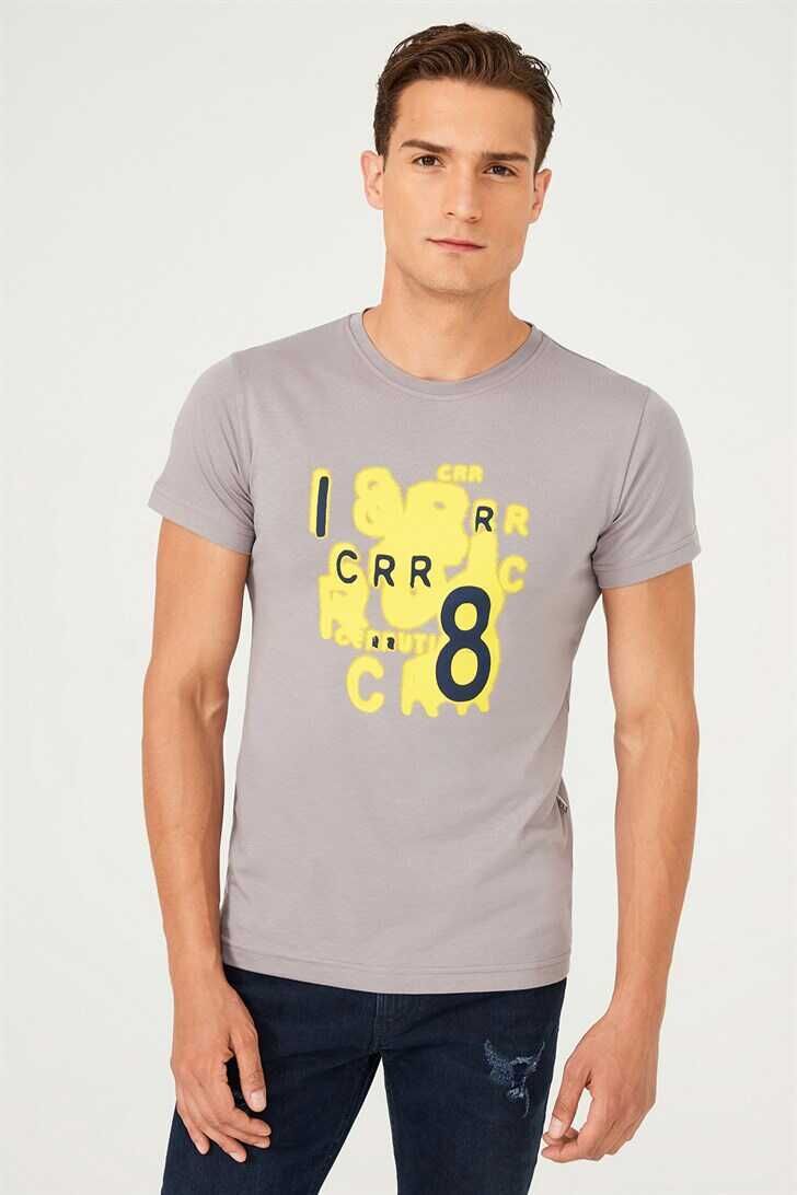 Bisiklet Yaka Erkek T-Shirt - 1