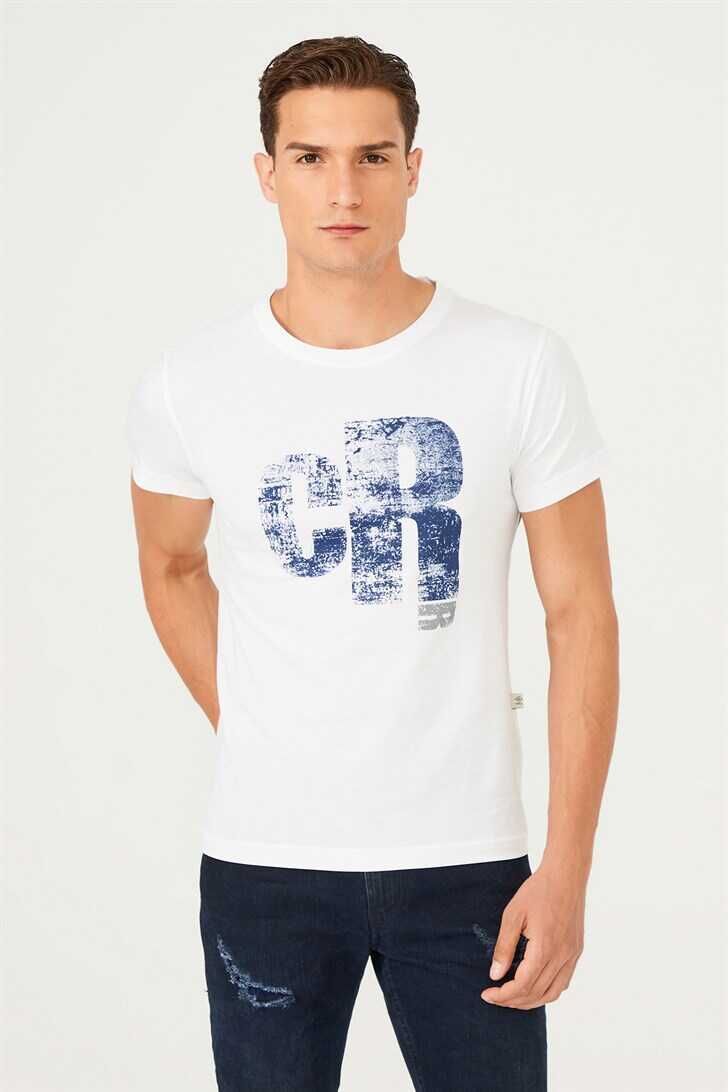 Bisiklet Yaka Erkek T-Shirt - 1