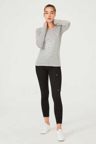 Bisiklet Yaka Kadın Bluz - 3