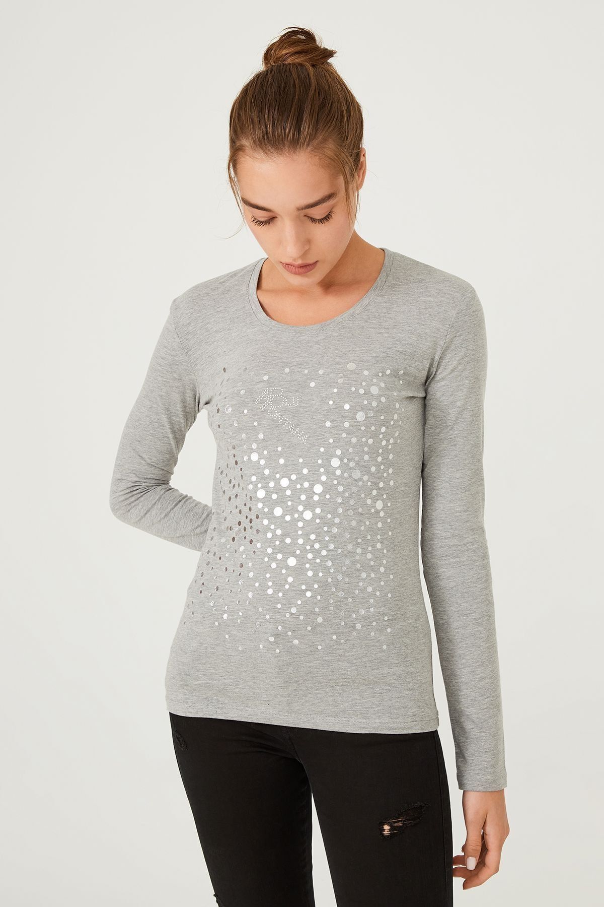 Bisiklet Yaka Kadın Bluz - 5