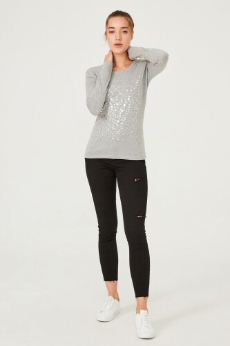 Bisiklet Yaka Kadın Bluz - 7