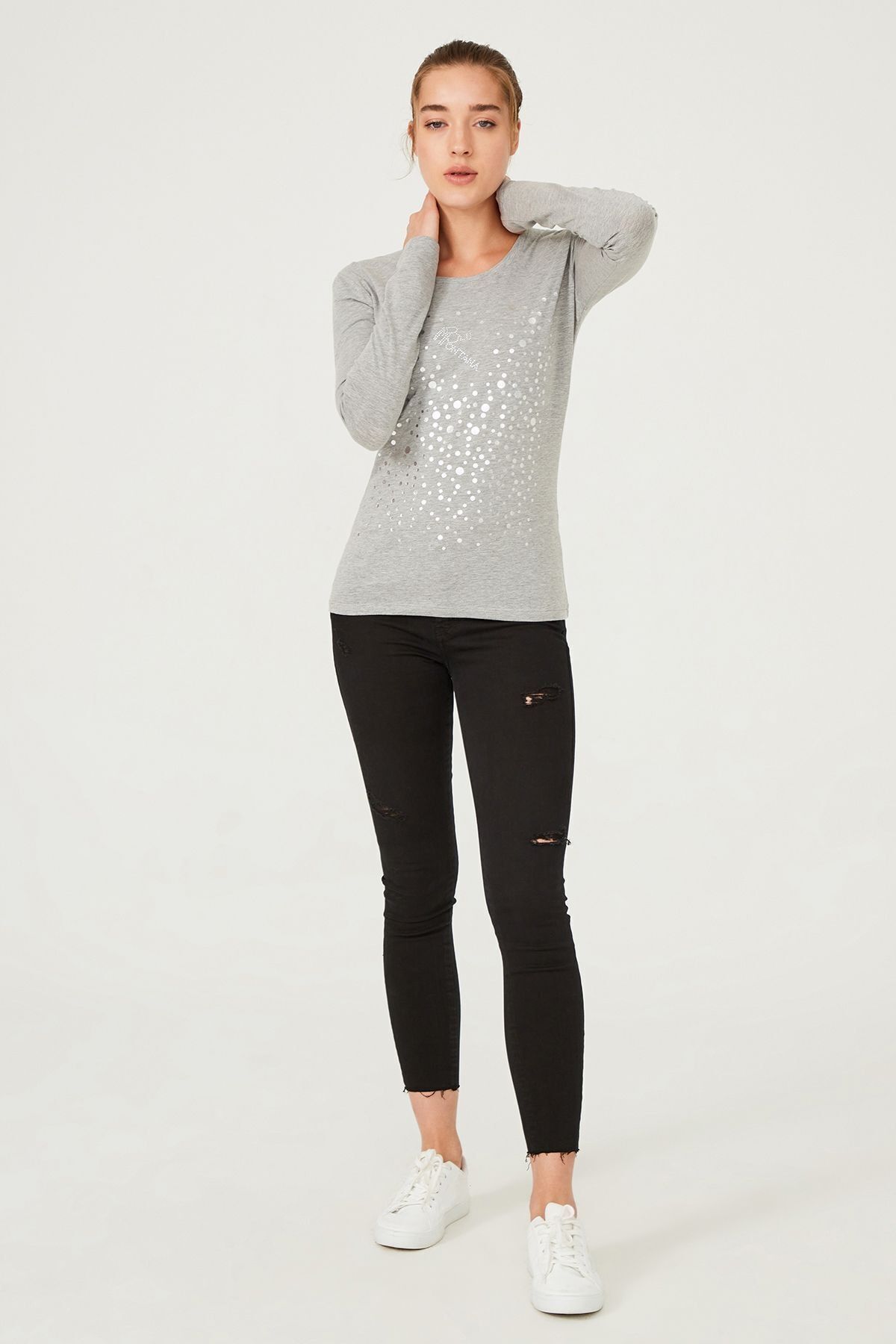 Bisiklet Yaka Kadın Bluz - 7