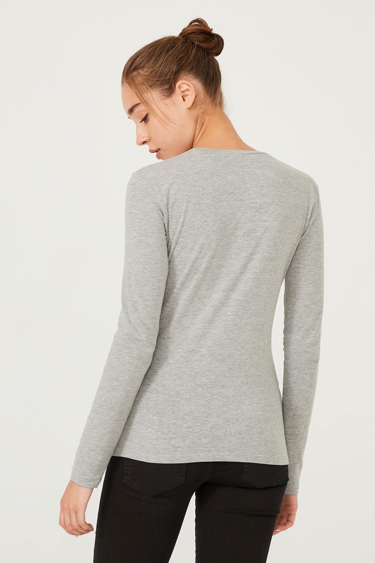 Bisiklet Yaka Kadın Bluz - 8