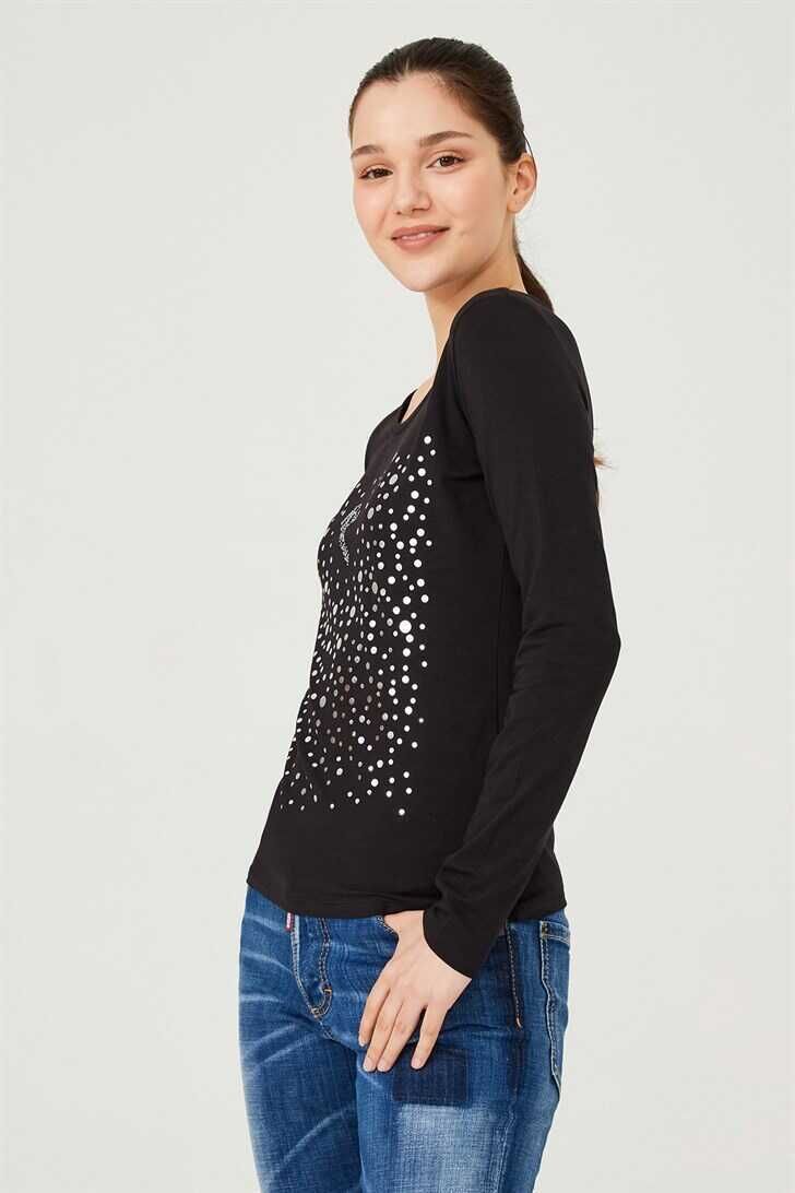 Bisiklet Yaka Kadın Bluz - 2