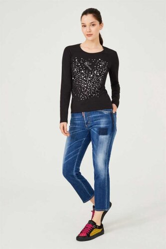 Bisiklet Yaka Kadın Bluz - 3